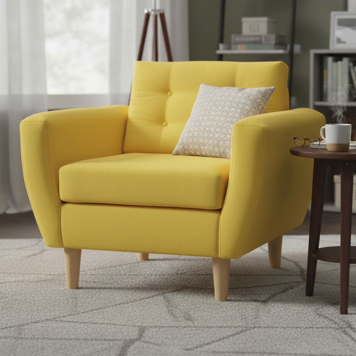 BODEVIR - Sillón 1 cuerpo BOTE 1C 95x80x83 cm Amarillo