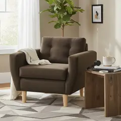 BODEVIR - Sillón 1 cuerpo BOTE 1C 95x80x83 cm Café