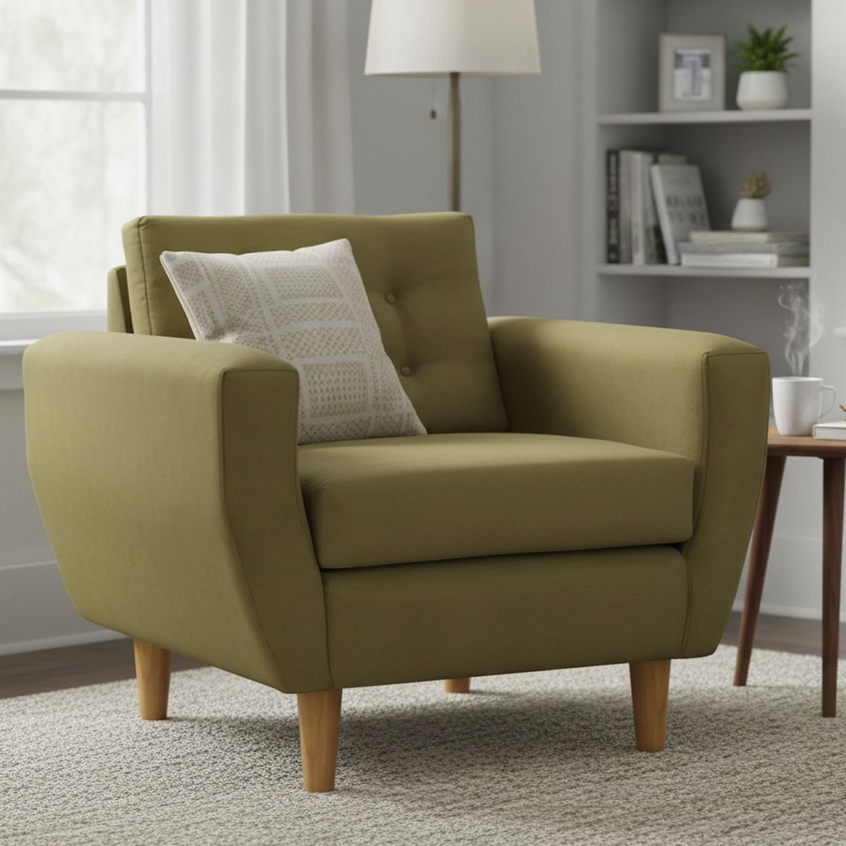 BODEVIR - Sillón 1 cuerpo BOTE 1C 95x80x83 cm Verde Musgo