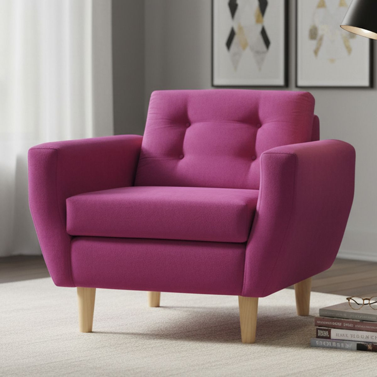 BODEVIR - Sillón 1 cuerpo BOTE 1C 95x80x83 cm Fucsia