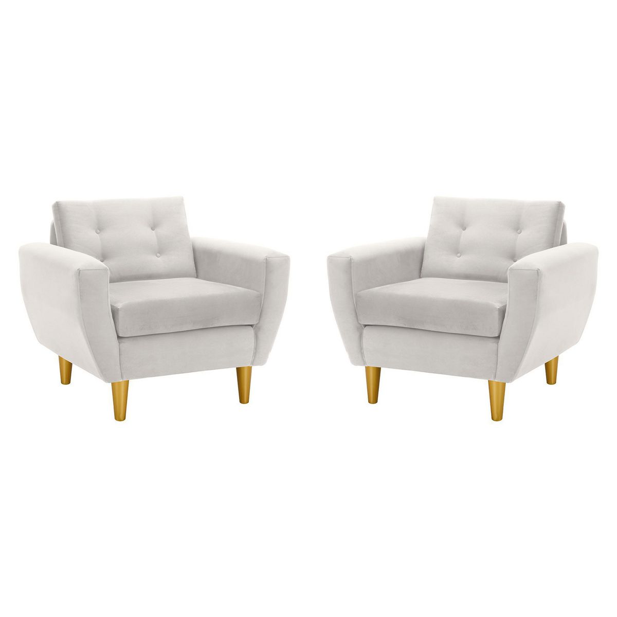 BODEVIR - Set de 2 sillones 1 cuerpo BOTE 1C 95x80x83 cm Crudo