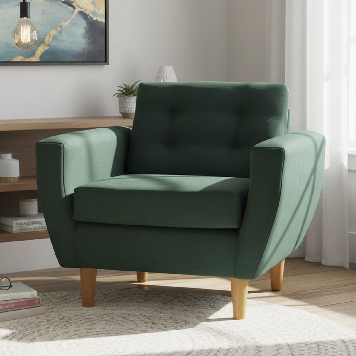 BODEVIR - Sillón 1 cuerpo BOTE 1C 95x80x83 cm Verde Botella