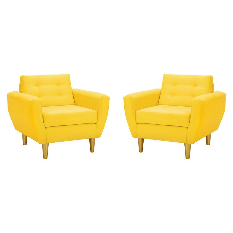 BODEVIR - Set de 2 sillones 1 cuerpo BOTE 1C 95x80x83 cm Amarillo