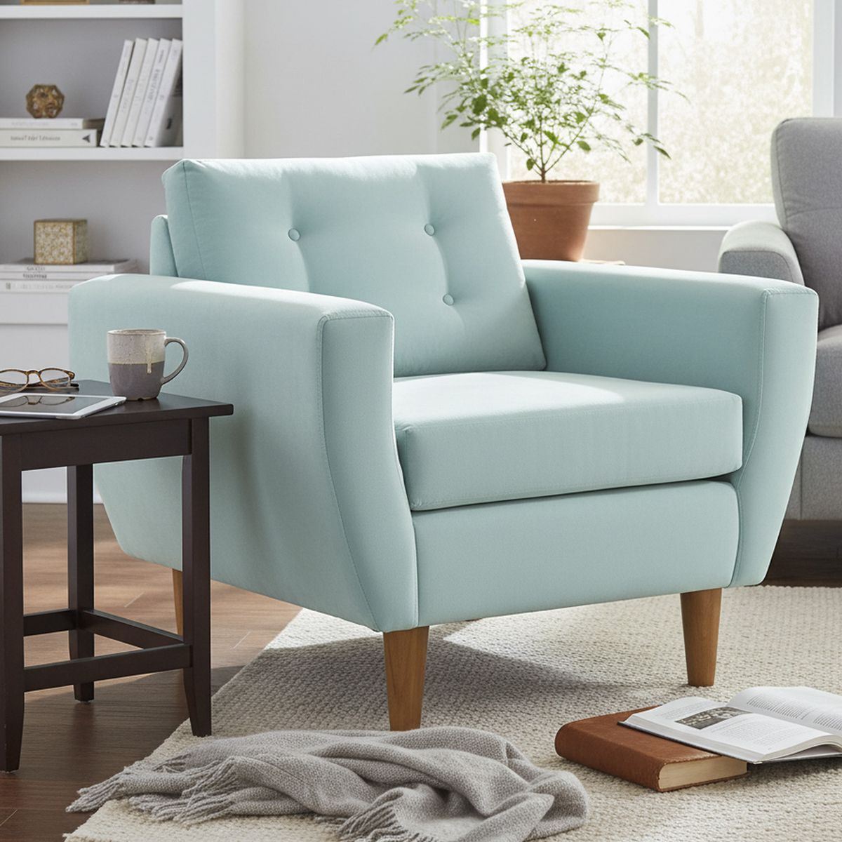 BODEVIR - Sillón 1 cuerpo BOTE 1C 95x80x83 cm Verde Agua