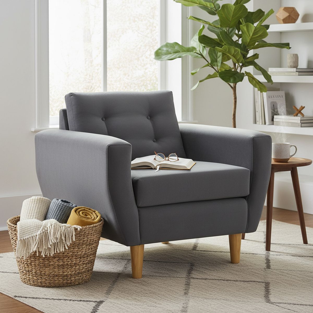 BODEVIR - Sillón 1 cuerpo BOTE 1C 95x80x83 cm Gris