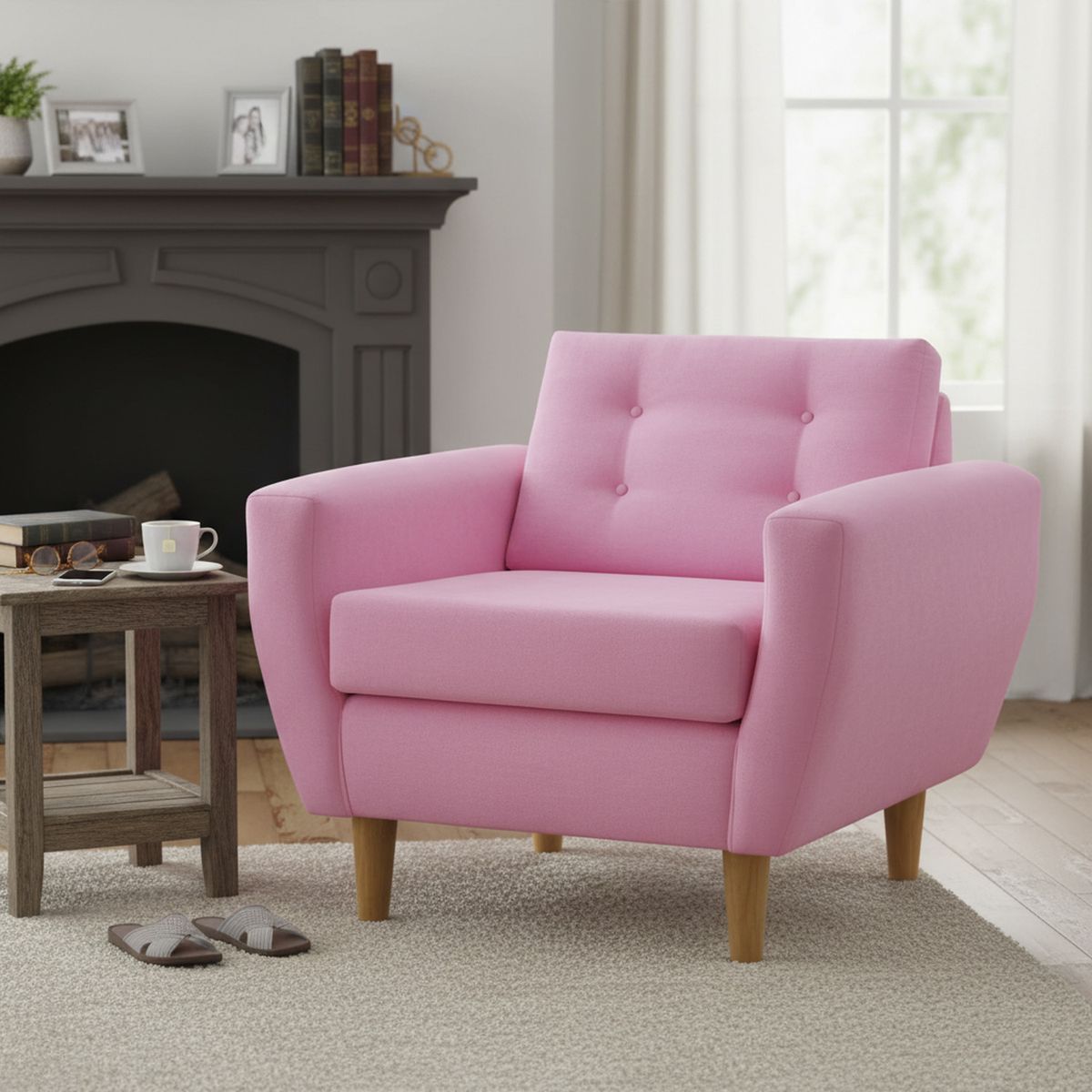 BODEVIR - Sillón 1 cuerpo BOTE 1C 95x80x83 cm Rosado