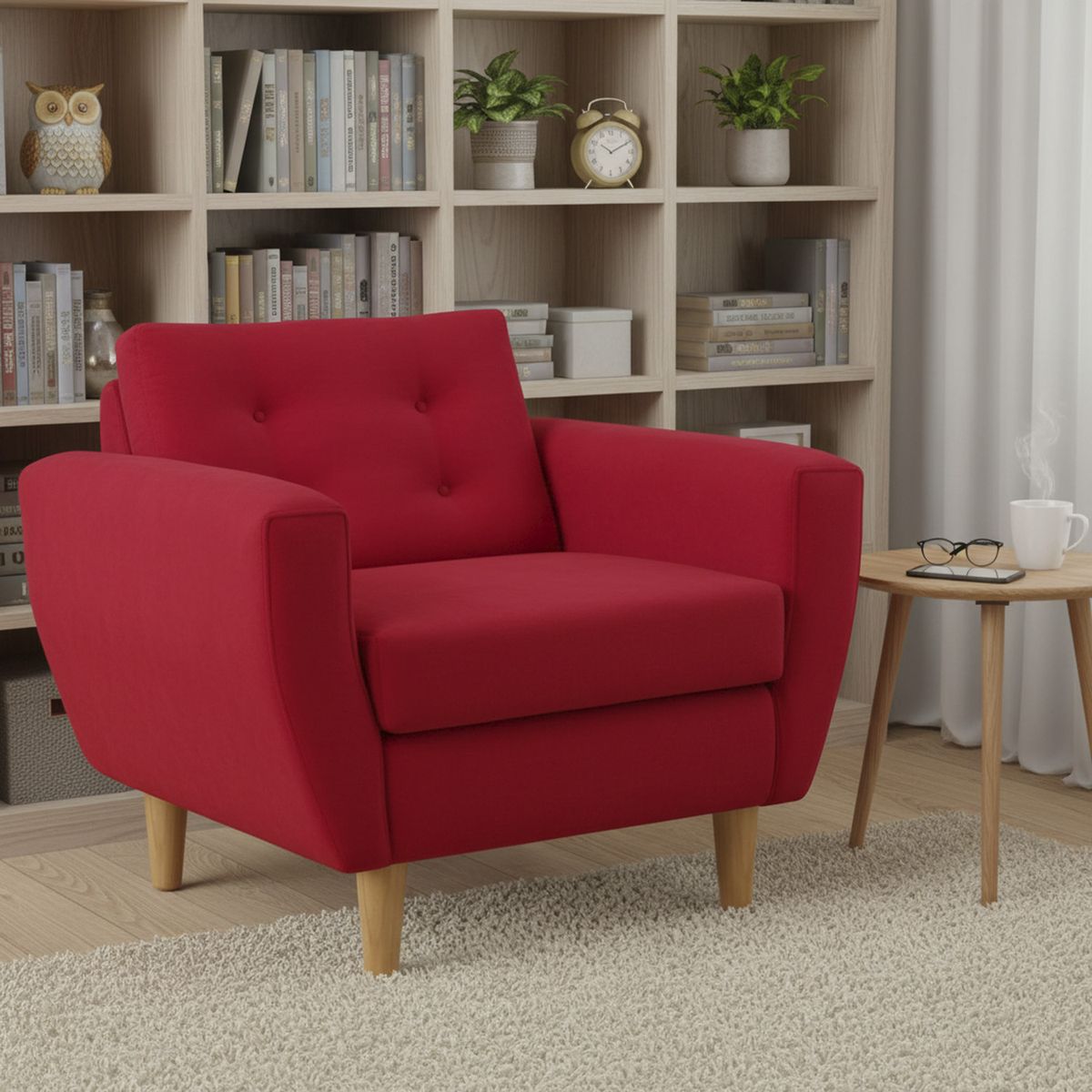 BODEVIR - Sillón 1 cuerpo BOTE 1C 95x80x83 cm Rojo