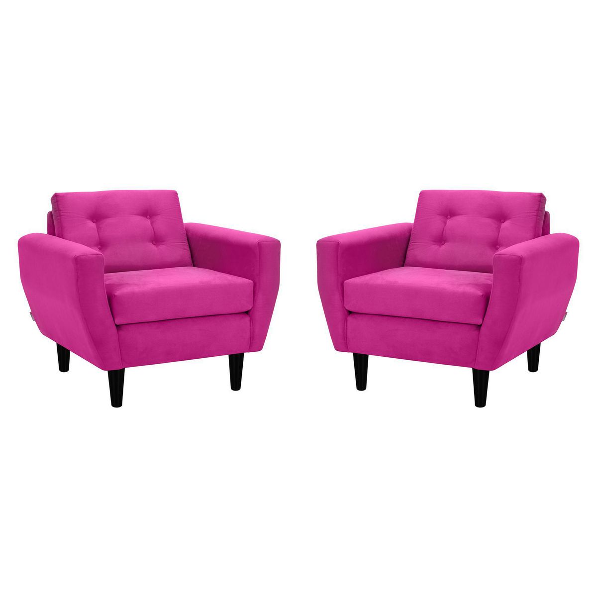 BODEVIR - Set de 2 sillones 1 cuerpo BOTE 1C 95x80x83 cm Fucsia
