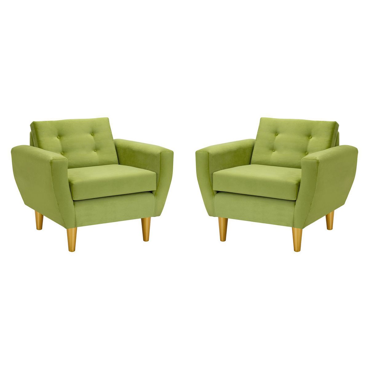 BODEVIR - Set de 2 sillones 1 cuerpo BOTE 1C 95x80x83 cm Pistacho