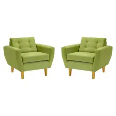 BODEVIR - Set de 2 sillones 1 cuerpo BOTE 1C 95x80x83 cm Pistacho