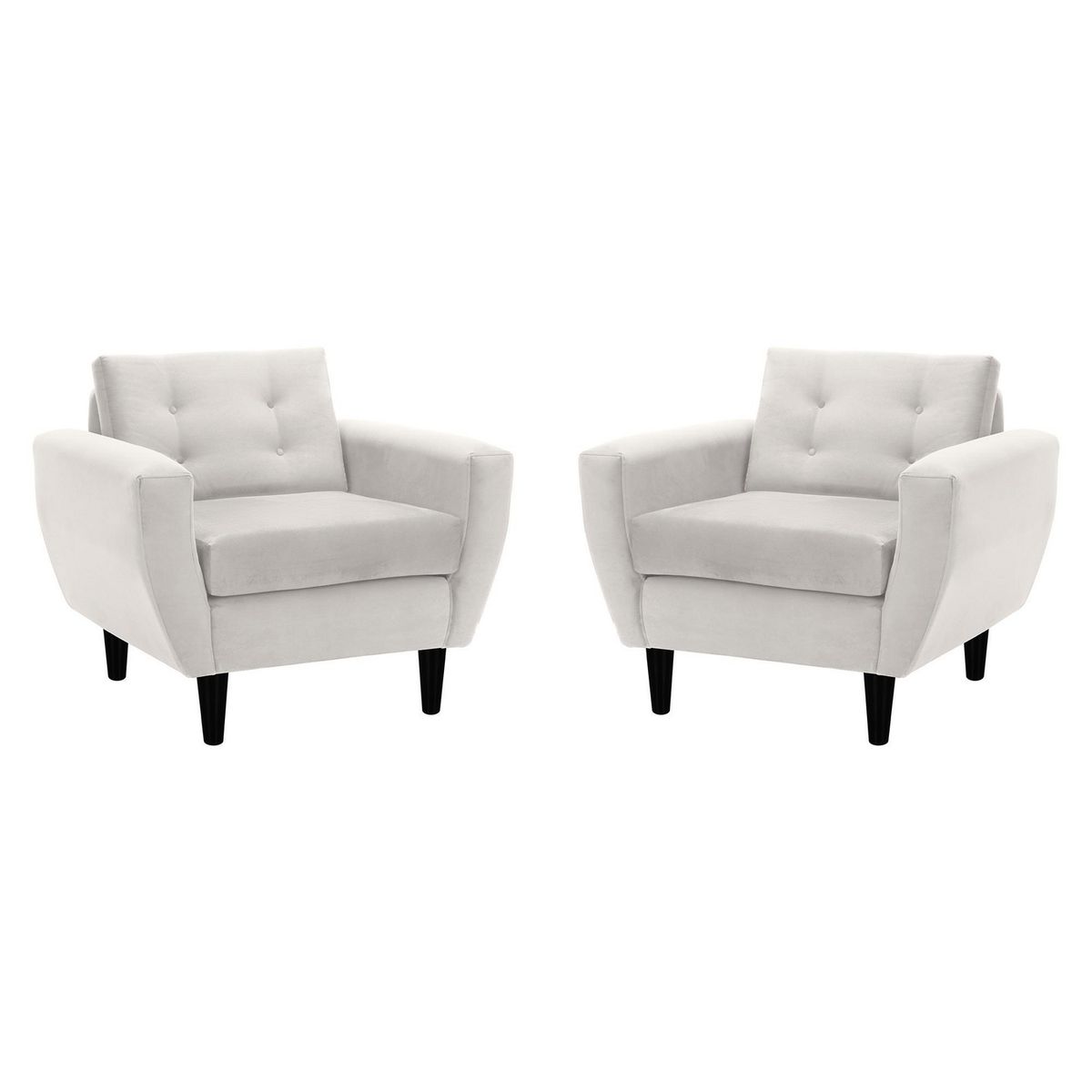 BODEVIR - Set de 2 sillones 1 cuerpo BOTE 1C 95x80x83 cm Crudo