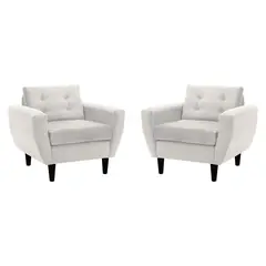 BODEVIR - Set de 2 sillones 1 cuerpo BOTE 1C 95x80x83 cm Crudo