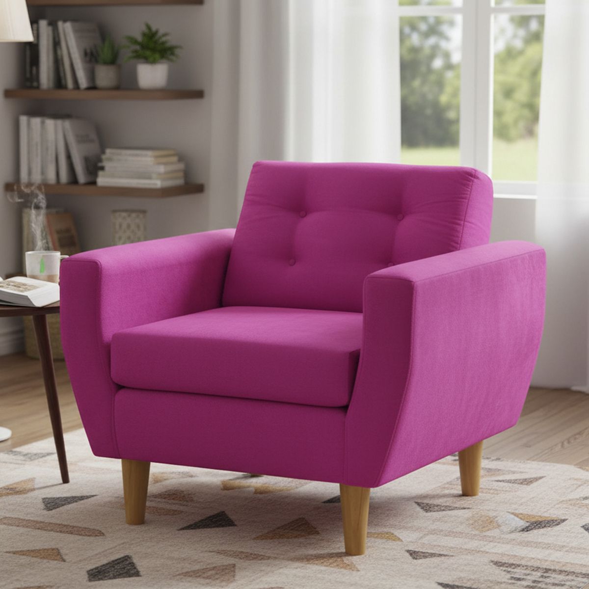 BODEVIR - Sillón 1 cuerpo BOTE 1C 95x80x83 cm Rosado
