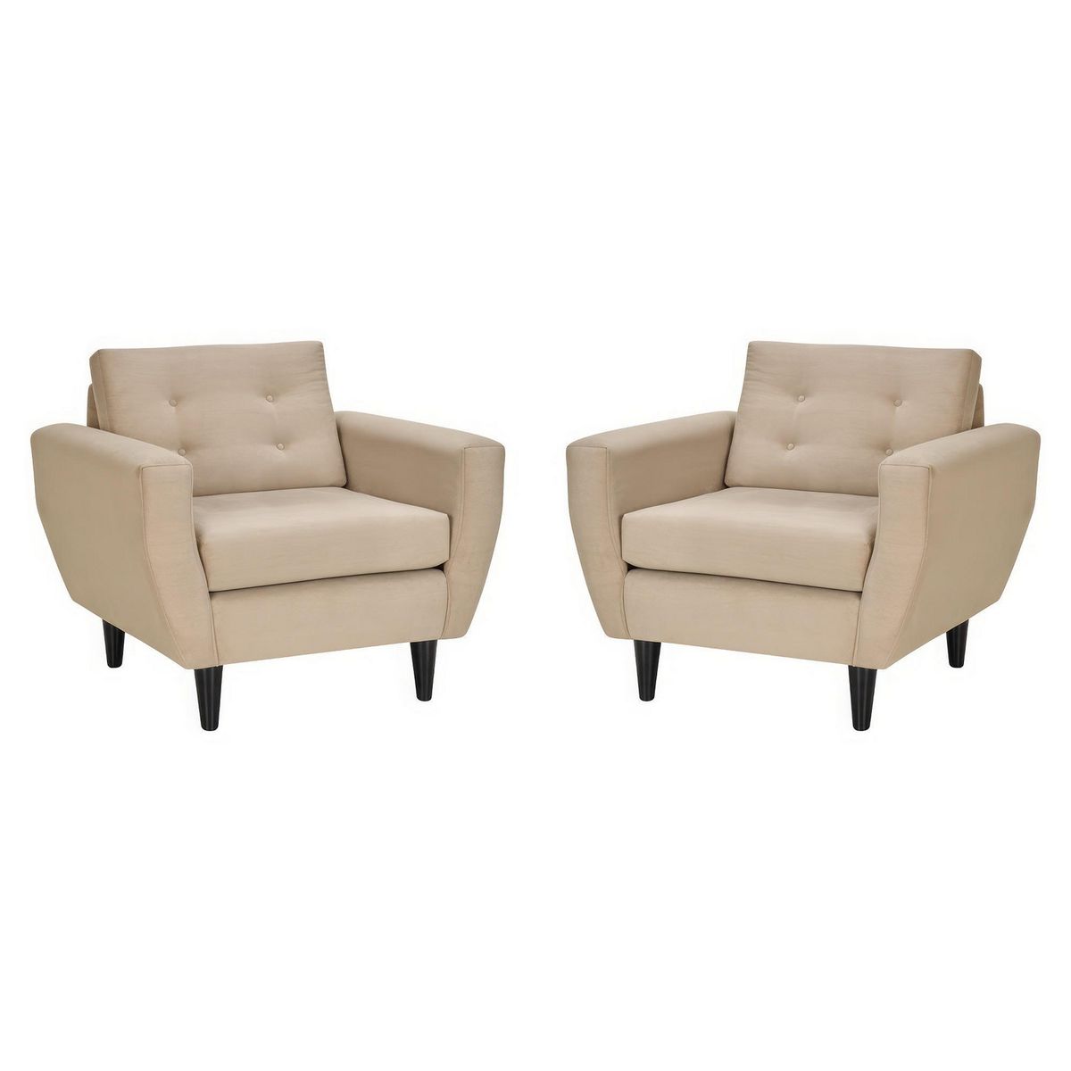 BODEVIR - Set de 2 sillones 1 cuerpo BOTE 1C 95x80x83 cm Beige