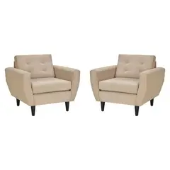 BODEVIR - Set de 2 sillones 1 cuerpo BOTE 1C 95x80x83 cm Beige