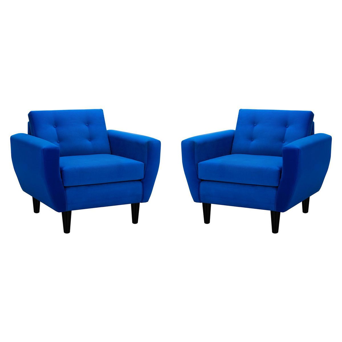 BODEVIR - Set de 2 sillones 1 cuerpo BOTE 1C 95x80x83 cm Azul Rey