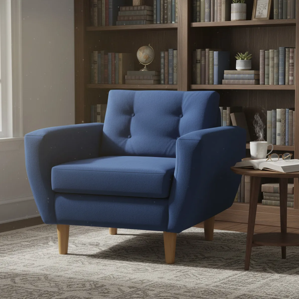 BODEVIR - Sillón 1 cuerpo BOTE 1C 95x80x83 cm Azul Marino