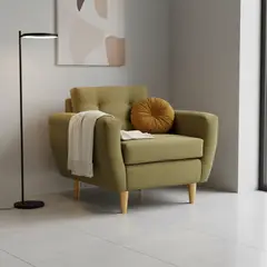 BODEVIR - Sillón 1 cuerpo BOTE 1C 95x80x83 cm Verde Musgo