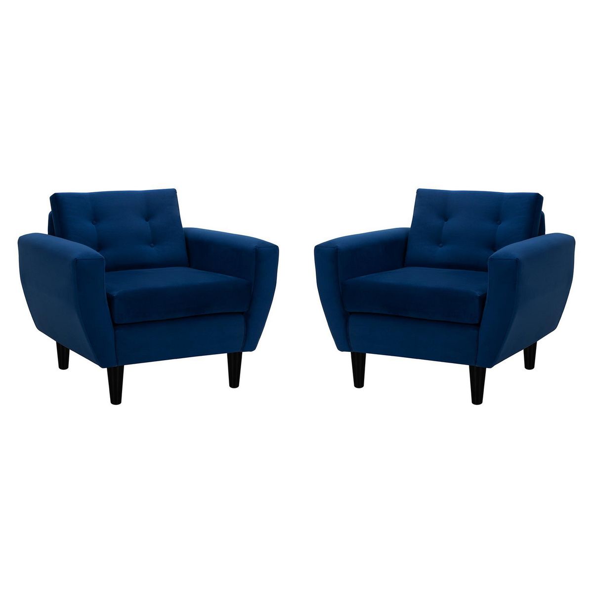 BODEVIR - Set de 2 sillones 1 cuerpo BOTE 1C 95x80x83 cm Azul Marino