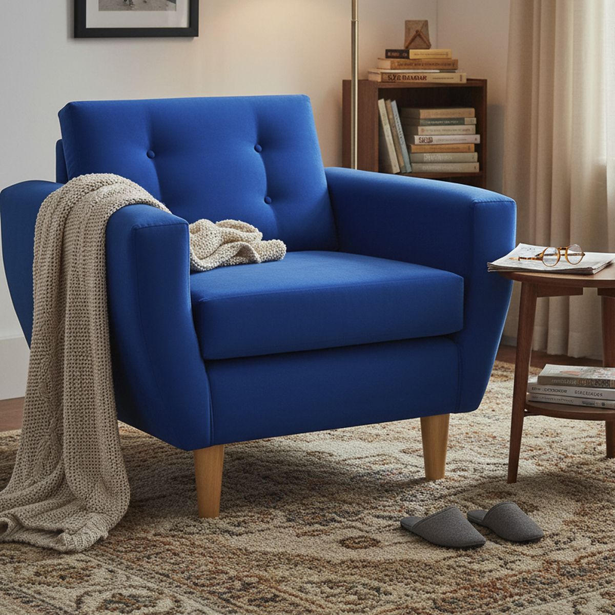 BODEVIR - Sillón 1 cuerpo BOTE 1C 95x80x83 cm Azul Rey