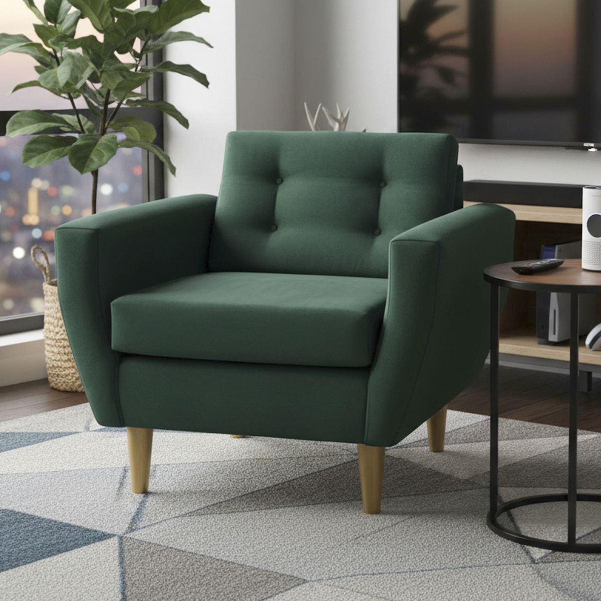 BODEVIR - Sillón 1 cuerpo BOTE 1C 95x80x83 cm Verde Botella