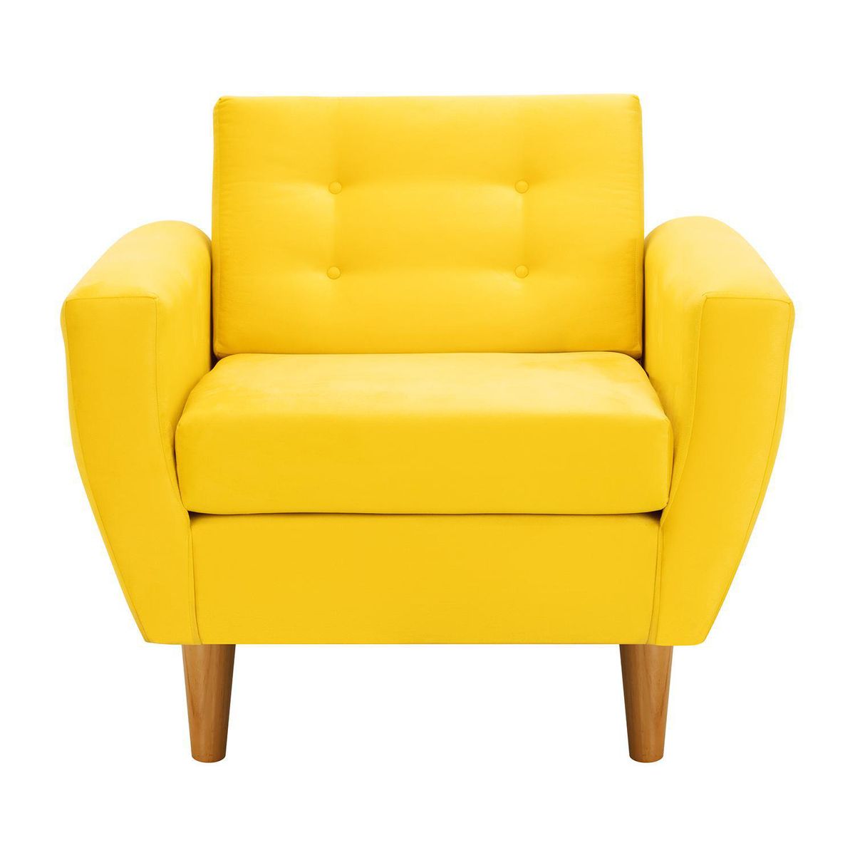 BODEVIR - Set de 2 sillones 1 cuerpo BOTE 1C 95x80x83 cm Amarillo