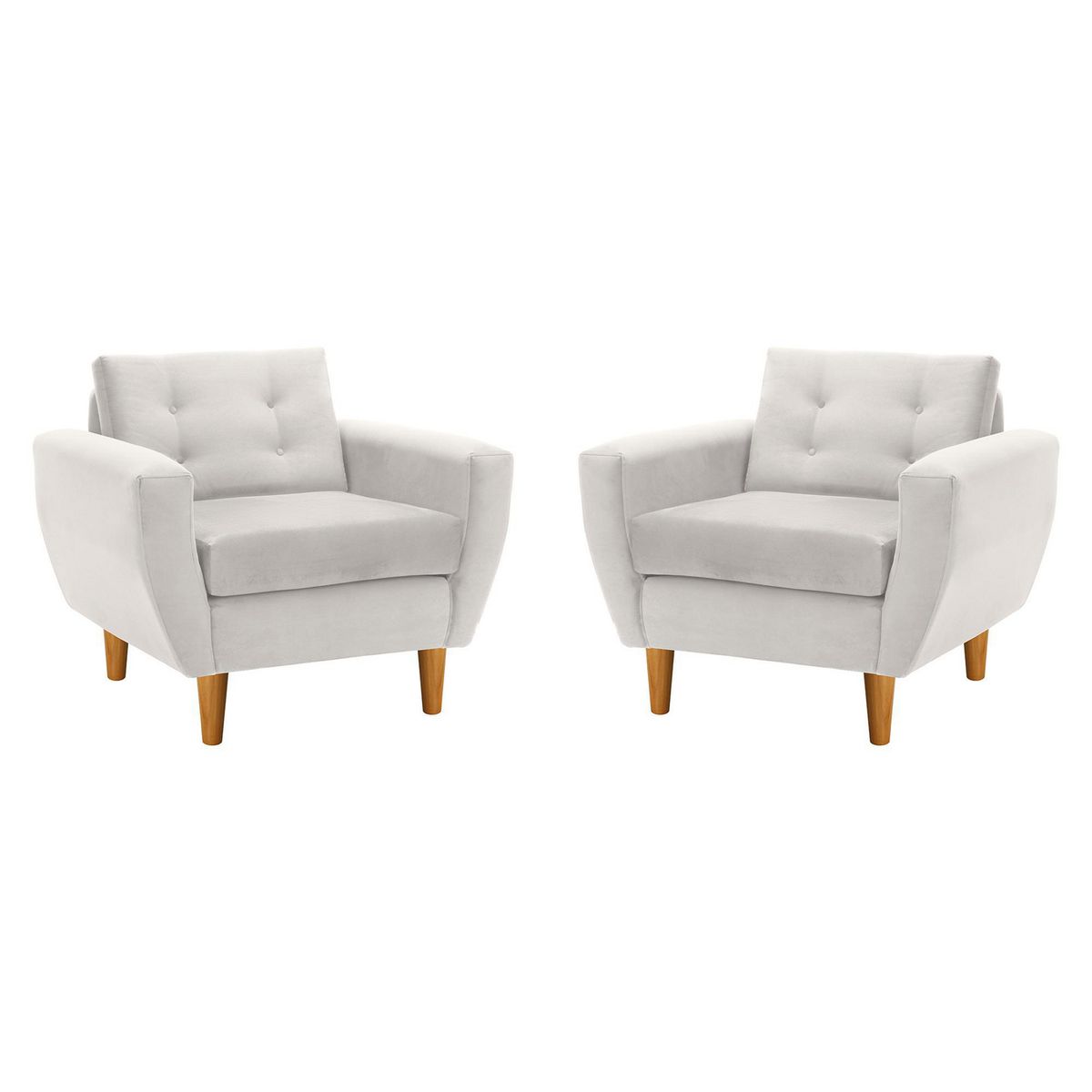 BODEVIR - Set de 2 sillones 1 cuerpo BOTE 1C 95x80x83 cm Crudo