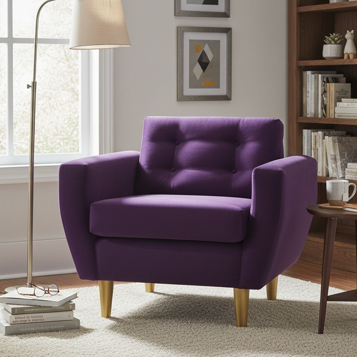 BODEVIR - Sillón 1 cuerpo BOTE 1C 95x80x83 cm Morado