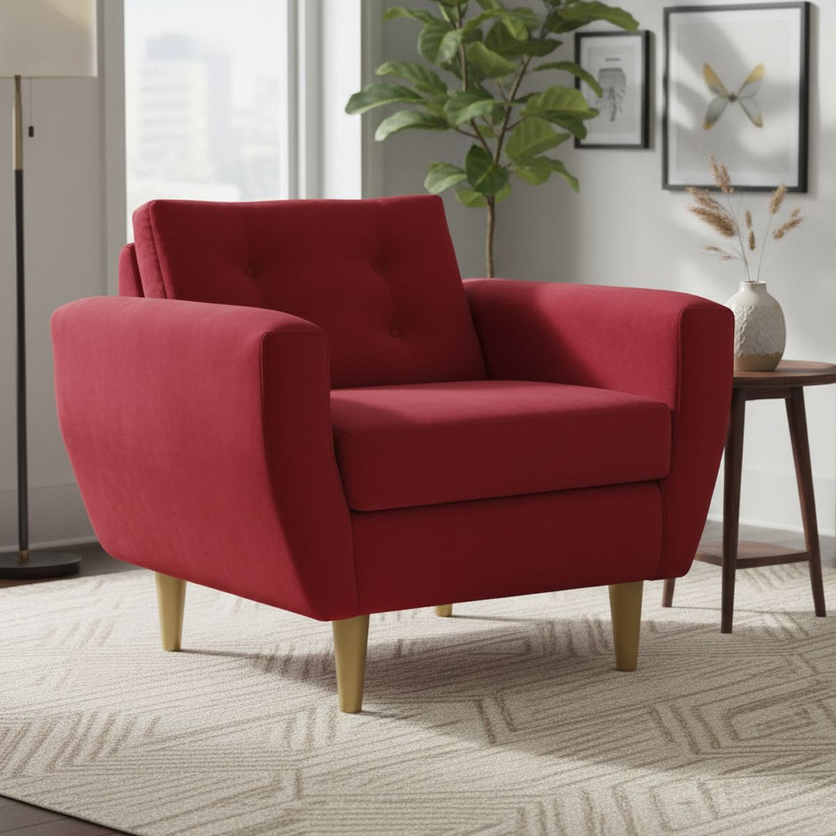 BODEVIR - Sillón 1 cuerpo BOTE 1C 95x80x83 cm Rojo