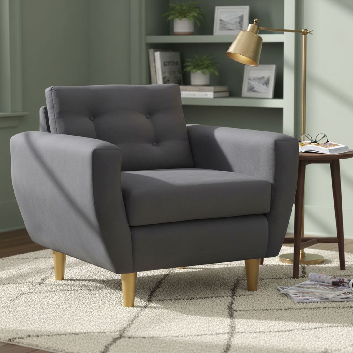 BODEVIR - Sillón 1 cuerpo BOTE 1C 95x80x83 cm Gris