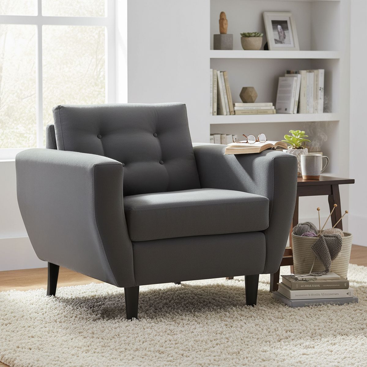BODEVIR - Sillón 1 cuerpo BOTE 1C 95x80x83 cm Gris