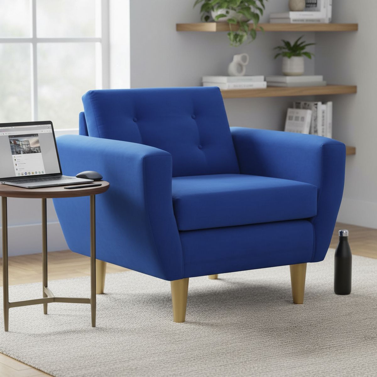 BODEVIR - Sillón 1 cuerpo BOTE 1C 95x80x83 cm Azul Rey