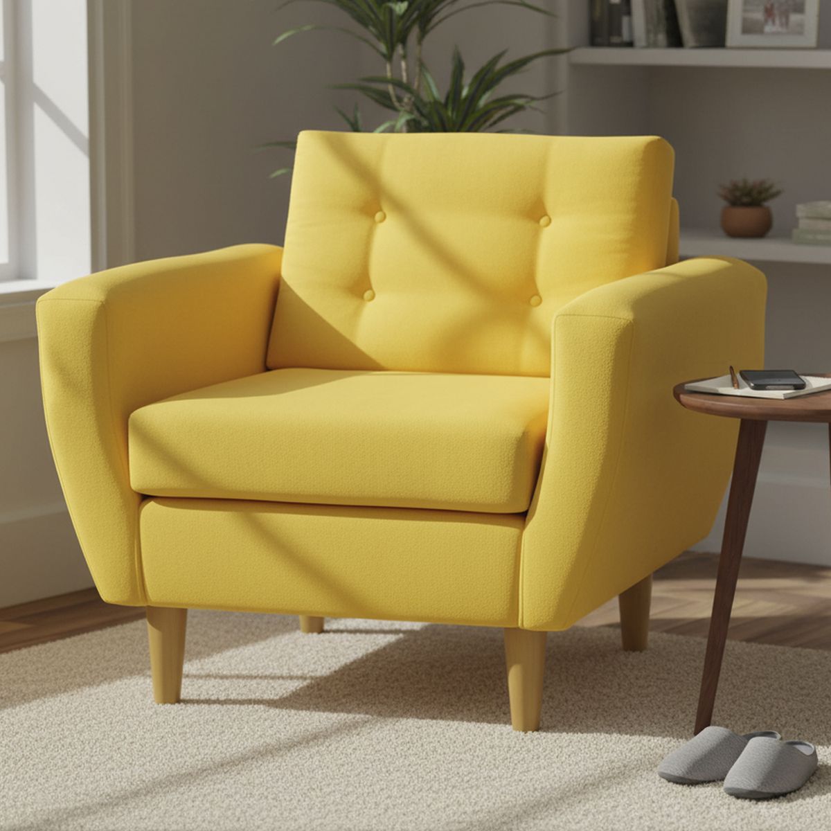 BODEVIR - Sillón 1 cuerpo BOTE 1C 95x80x83 cm Amarillo