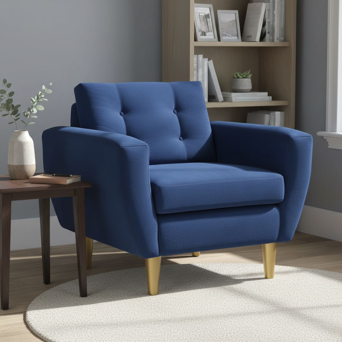 BODEVIR - Sillón 1 cuerpo BOTE 1C 95x80x83 cm Azul Marino