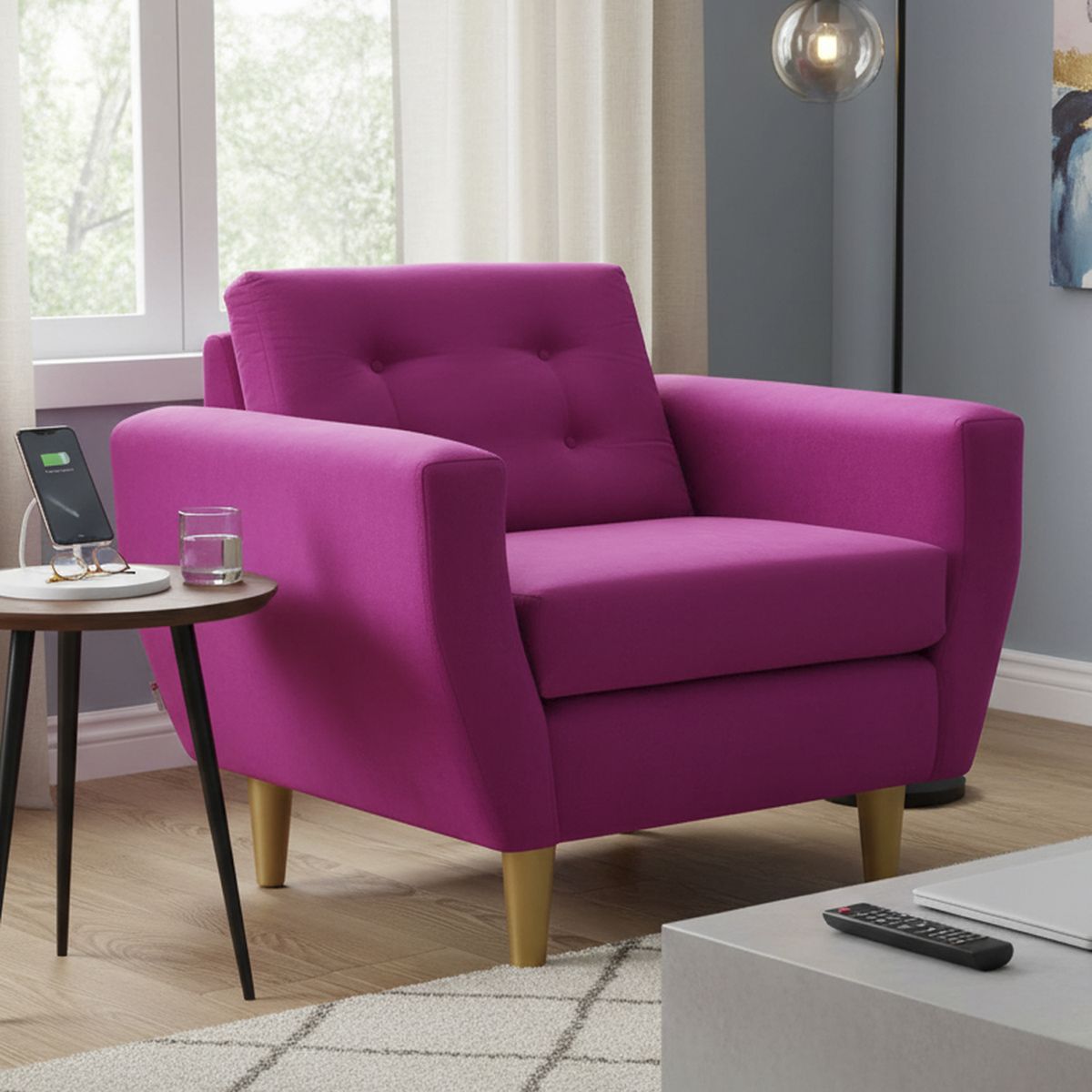 BODEVIR - Sillón 1 cuerpo BOTE 1C 95x80x83 cm Fucsia