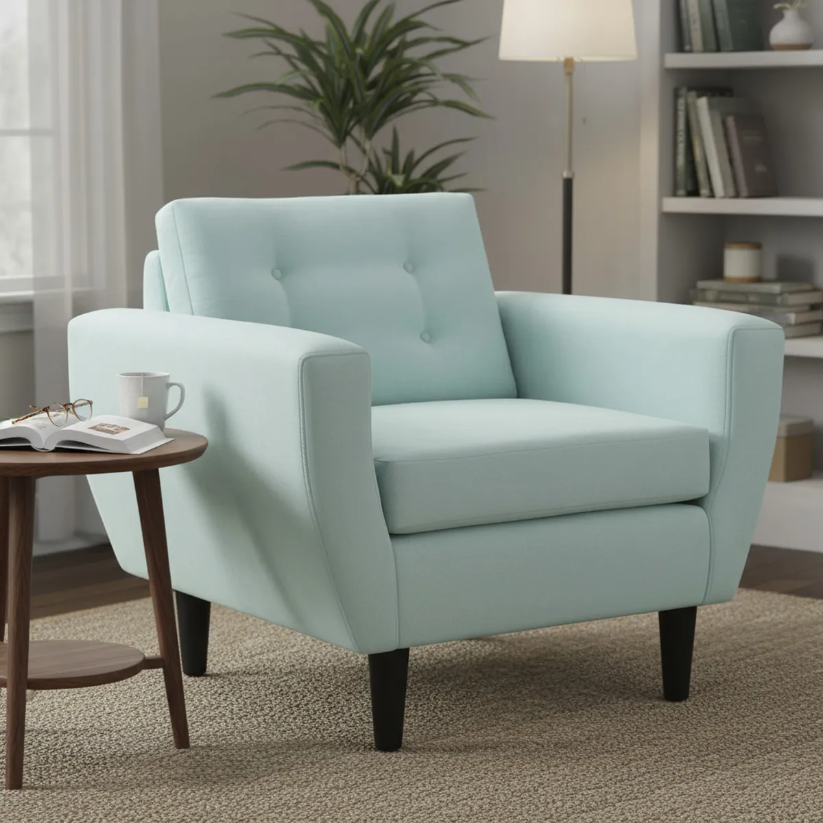 BODEVIR - Sillón 1 cuerpo BOTE 1C 95x80x83 cm Verde Agua