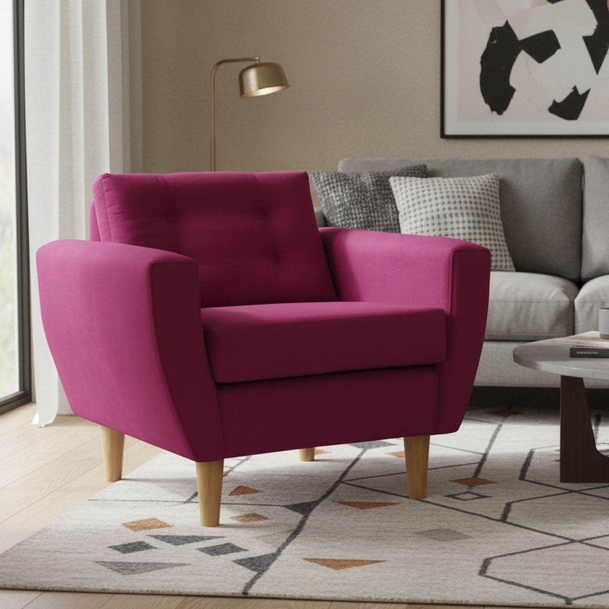 BODEVIR - Sillón 1 cuerpo BOTE 1C 95x80x83 cm Burdeo