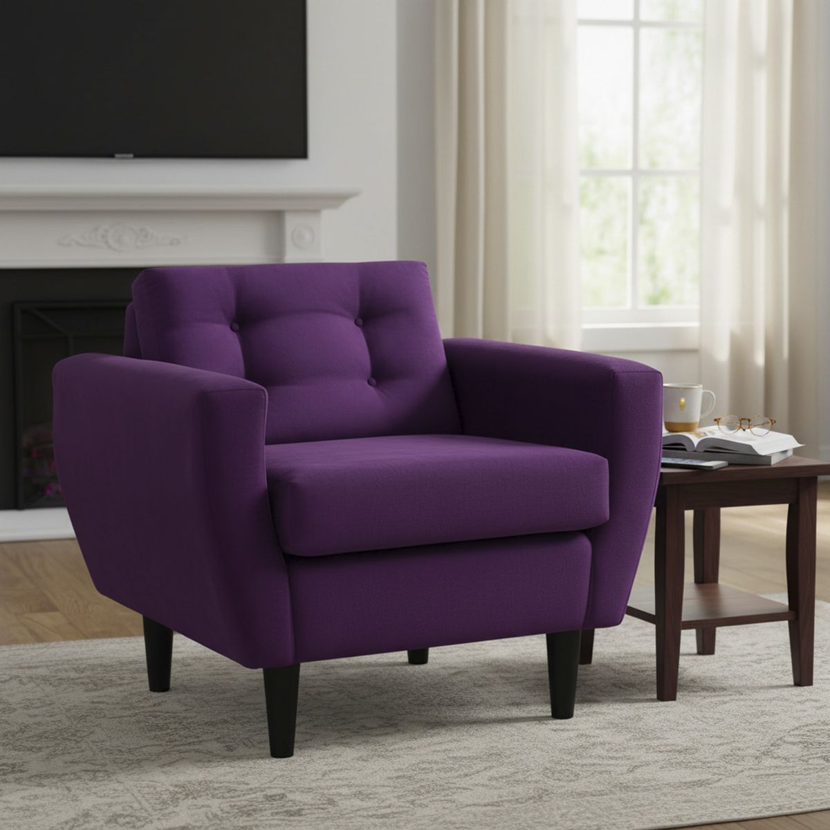 BODEVIR - Sillón 1 cuerpo BOTE 1C 95x80x83 cm Morado