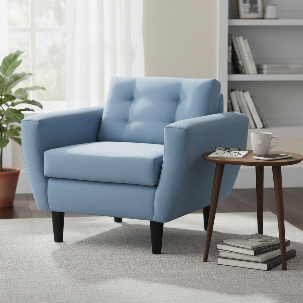 BODEVIR - Sillón 1 cuerpo BOTE 1C 95x80x83 cm Azul Petroleo