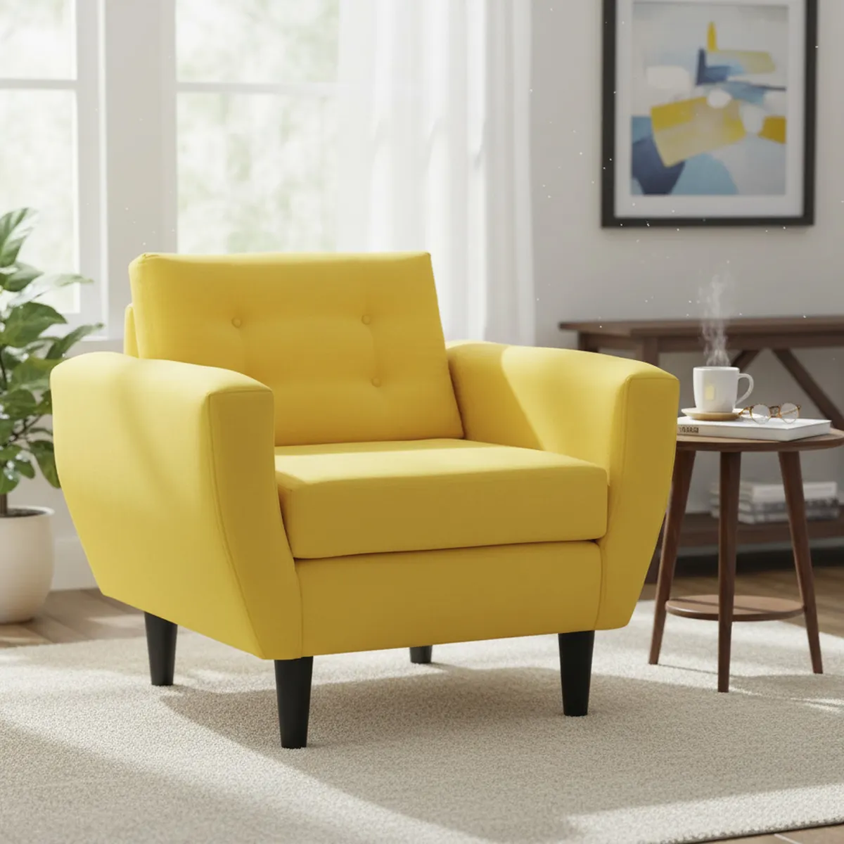 BODEVIR - Sillón 1 cuerpo BOTE 1C 95x80x83 cm Amarillo