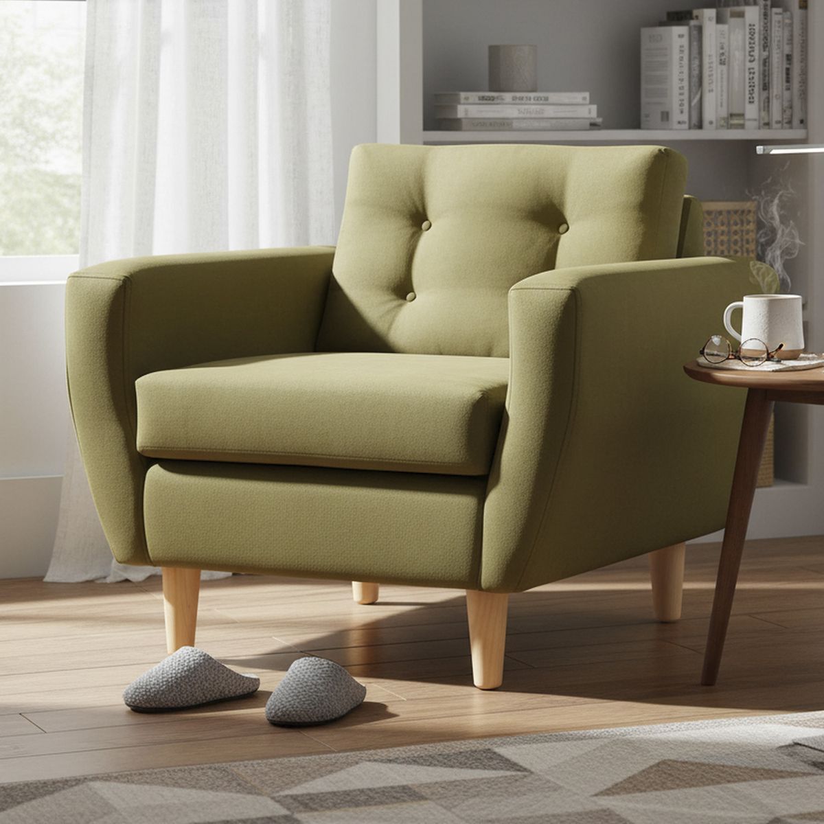 BODEVIR - Sillón 1 cuerpo BOTE 1C 95x80x83 cm Verde Musgo