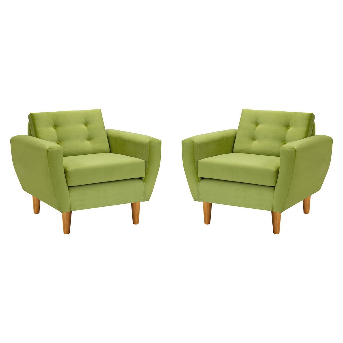 BODEVIR - Set de 2 sillones 1 cuerpo BOTE 1C 95x80x83 cm Pistacho