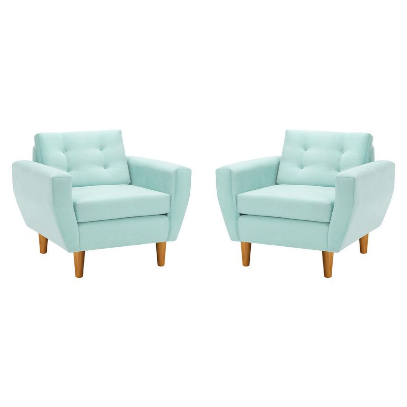 BODEVIR - Set de 2 sillones 1 cuerpo BOTE 1C 95x80x83 cm Verde Agua