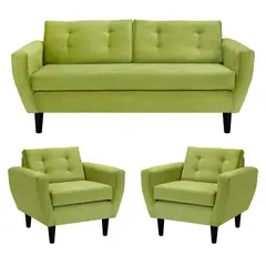 BODEVIR - Living 3 cuerpos Bote 185x80x83 cm Pistacho