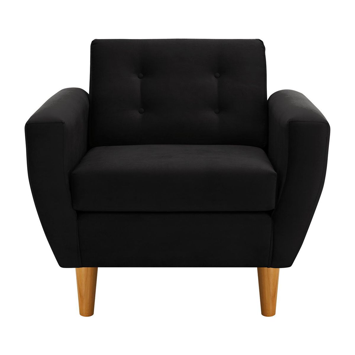 BODEVIR - Set de 2 sillones 1 cuerpo BOTE 1C 95x80x83 cm Negro