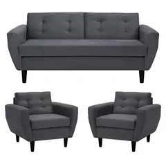 BODEVIR - Living 3 cuerpos Bote 185x80x83 cm Gris