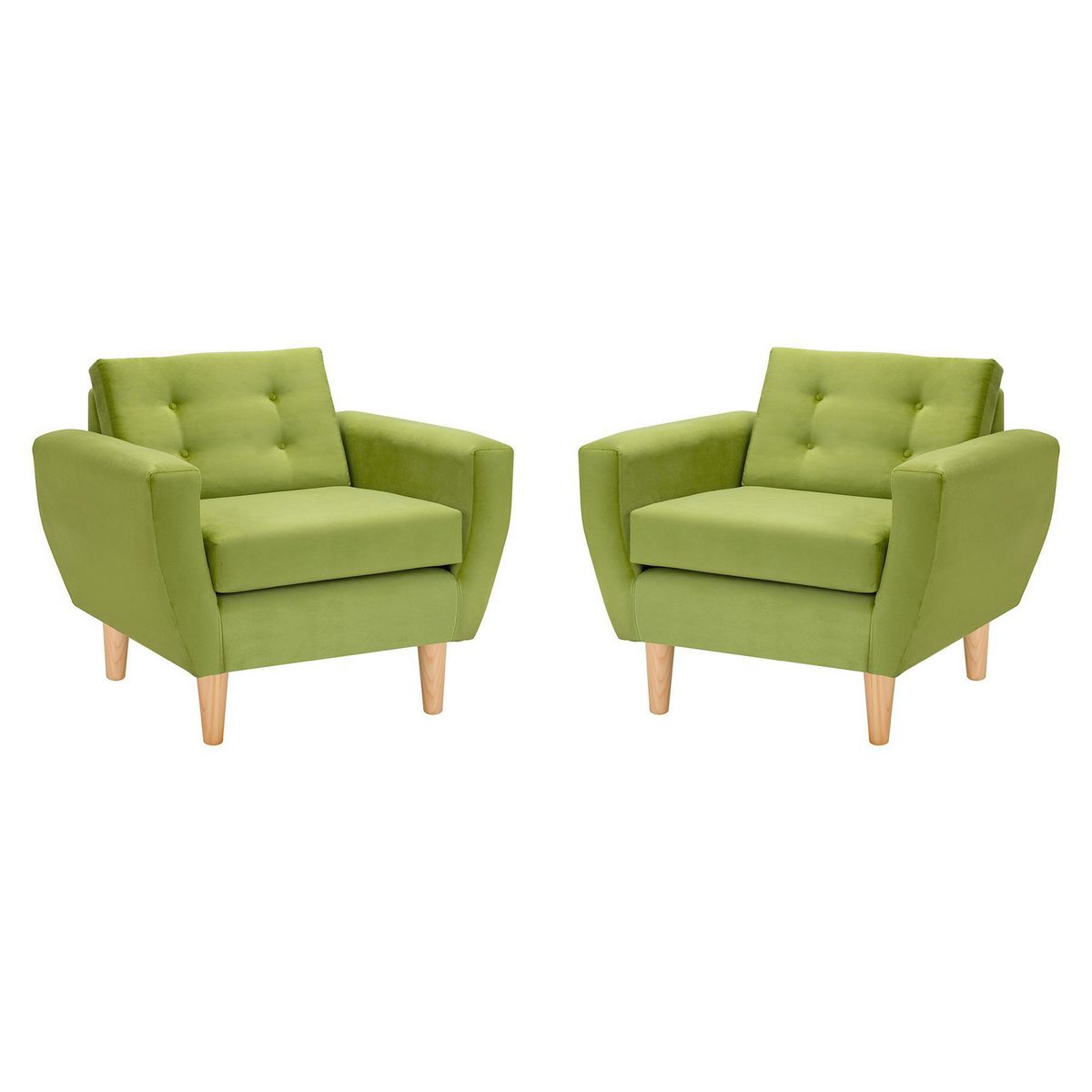 BODEVIR - Set de 2 sillones 1 cuerpo BOTE 1C 95x80x83 cm Pistacho