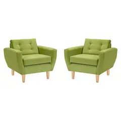 BODEVIR - Set de 2 sillones 1 cuerpo BOTE 1C 95x80x83 cm Verde