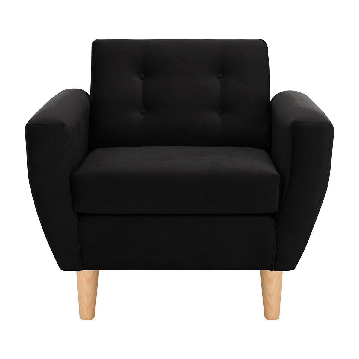 BODEVIR - Set de 2 sillones 1 cuerpo BOTE 1C 95x80x83 cm Negro
