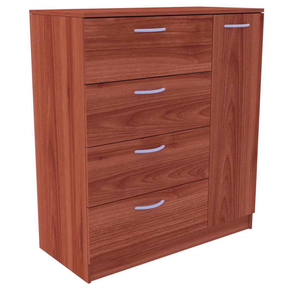 STANFORD - Cómoda 4 cajones 1 puerta cerezo